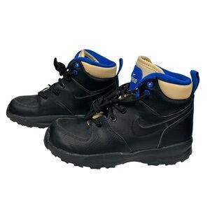 Nike Black and Tan Monoa Leather Boots Size 1